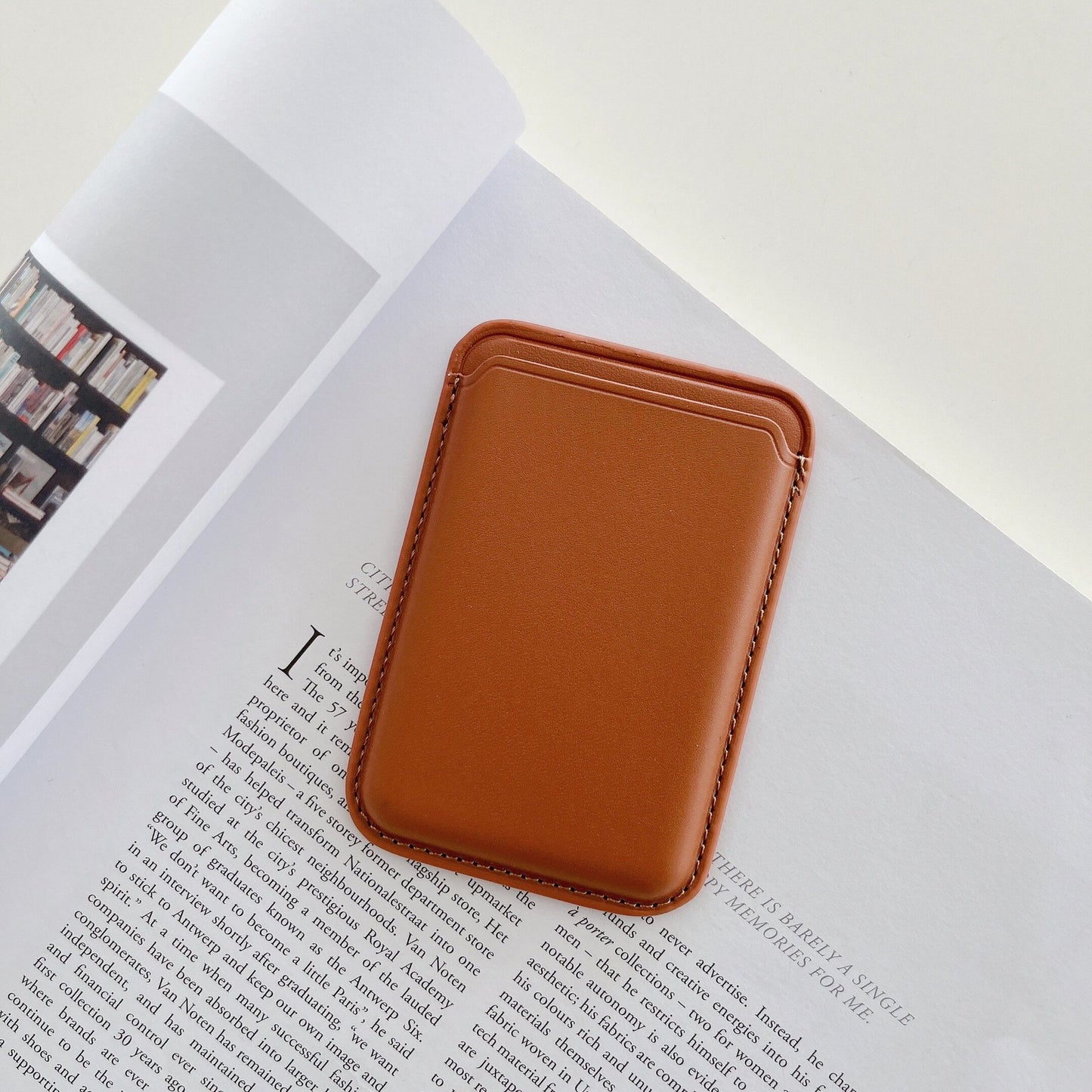 iPhone Magnetic Leather Card Holder for MagSafe