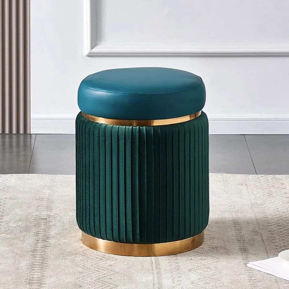 Nordic Blue Leather Stools