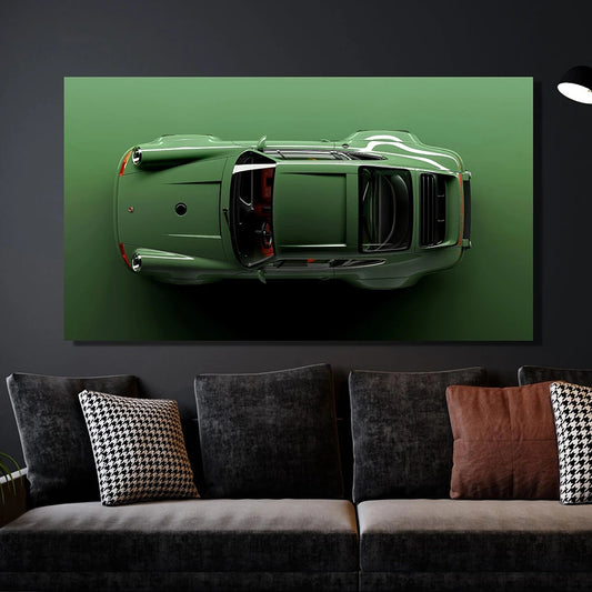 Green Porsche 911 Canvas