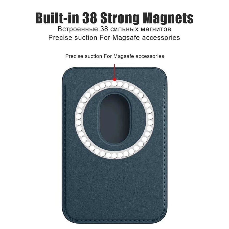 iPhone Magnetic Leather Card Holder for MagSafe