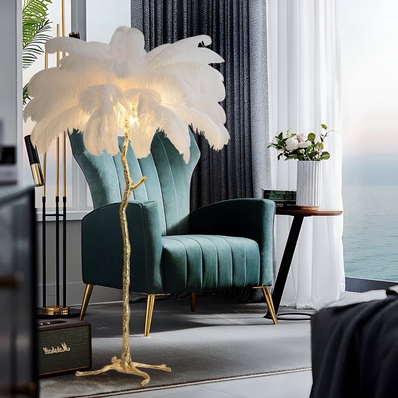 Modern Feather Floor Lamps